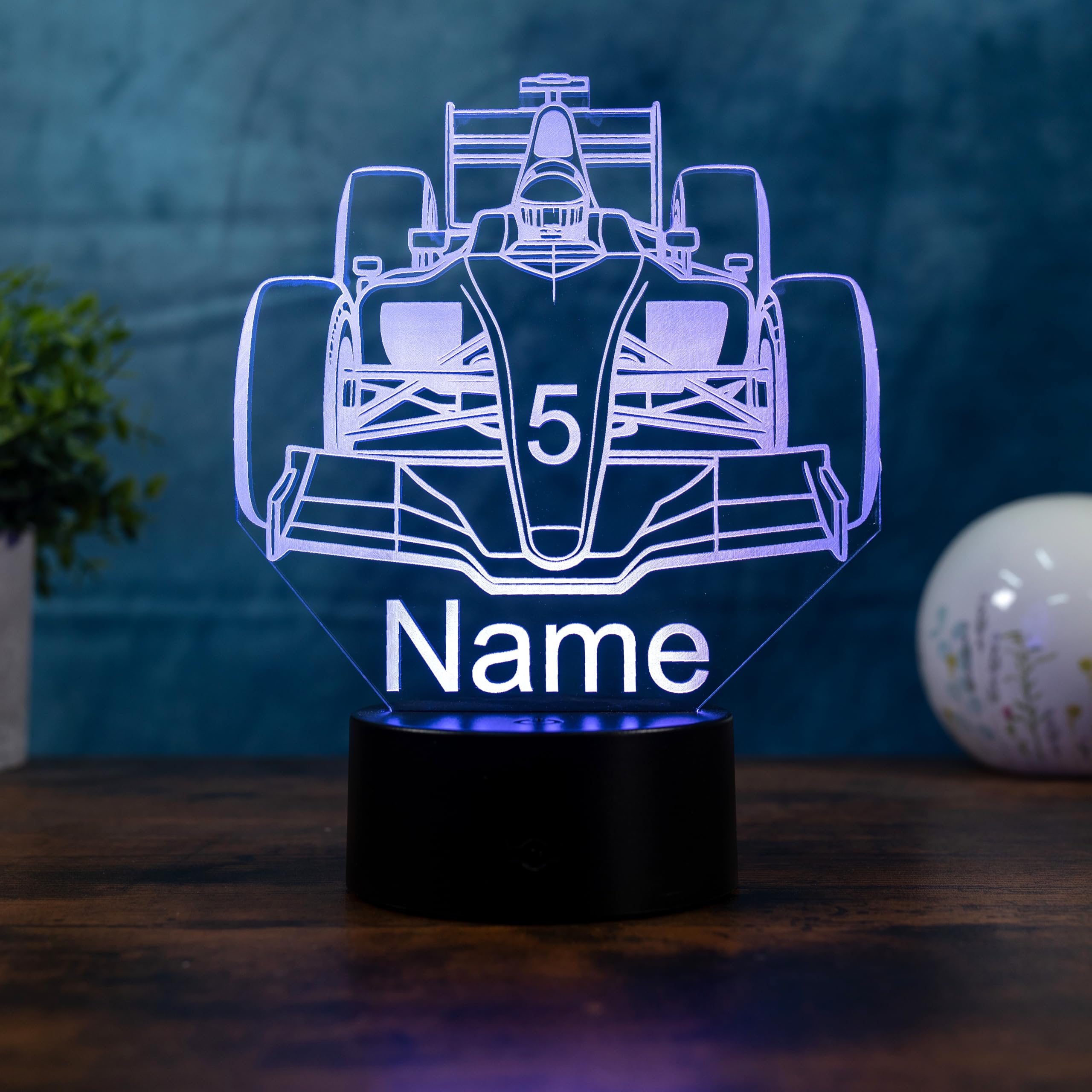 Personalisierte Formel-1 Nachtlicht Lampe, Geschenk für Formal eins Fans Geschenk Idee für Rennfahrer, als Tischlampe und Dekor