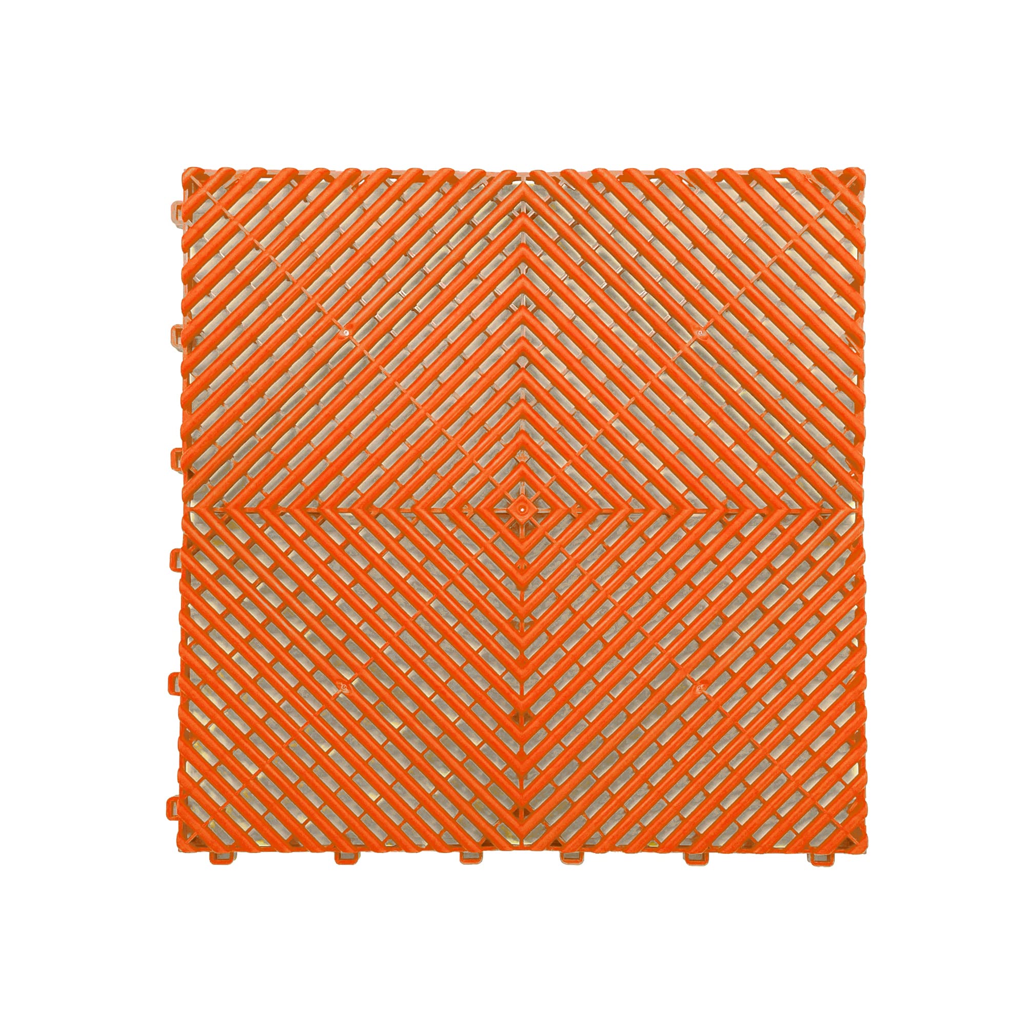 Nicoman Durable Garage Saunas Marquee Hot Tub Outdoor Camping Floor Tile | Drainage Channels, Heavy Duty |Orange (30 TILES)