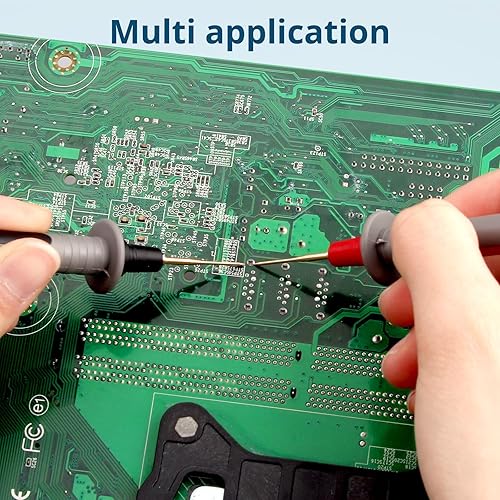 Miniatura 60 de 1 par de cable de prueba de enchufe de plátano a clip de cocodrilo, 39.4 in/3.28 pies, corriente nominal de 15 A, voltaje máximo de 1000 V, cable