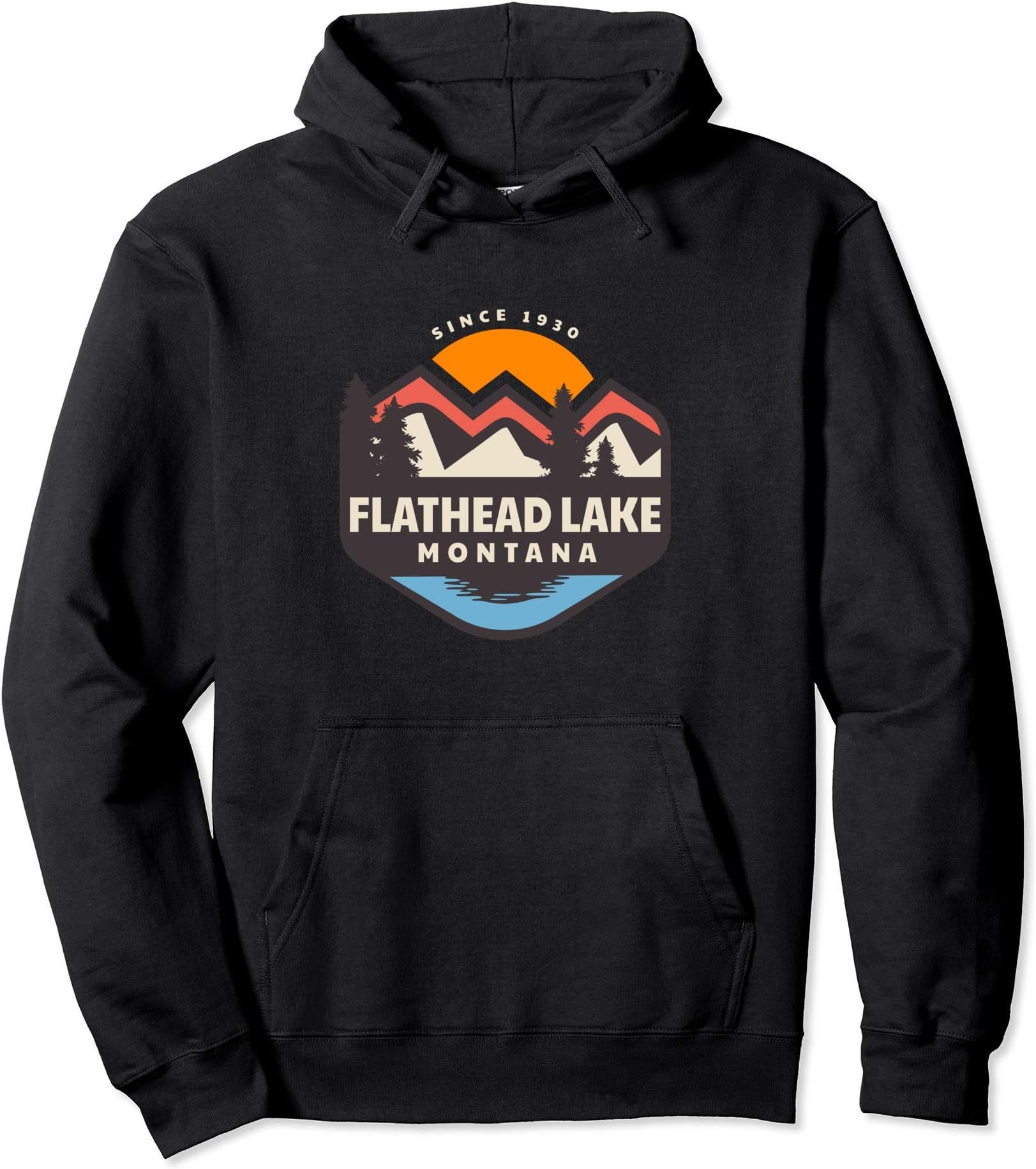 Flathead Lake Montana Pullover Hoodie