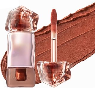 Mistine Cream Lip Gloss Thai latte Long Lasting Lip Gloss Non-sticky Silk Smooth Mist Matte Finish Lip Tint Gloss C02 Chilled Tangerine 0.1 fl oz 1 Count