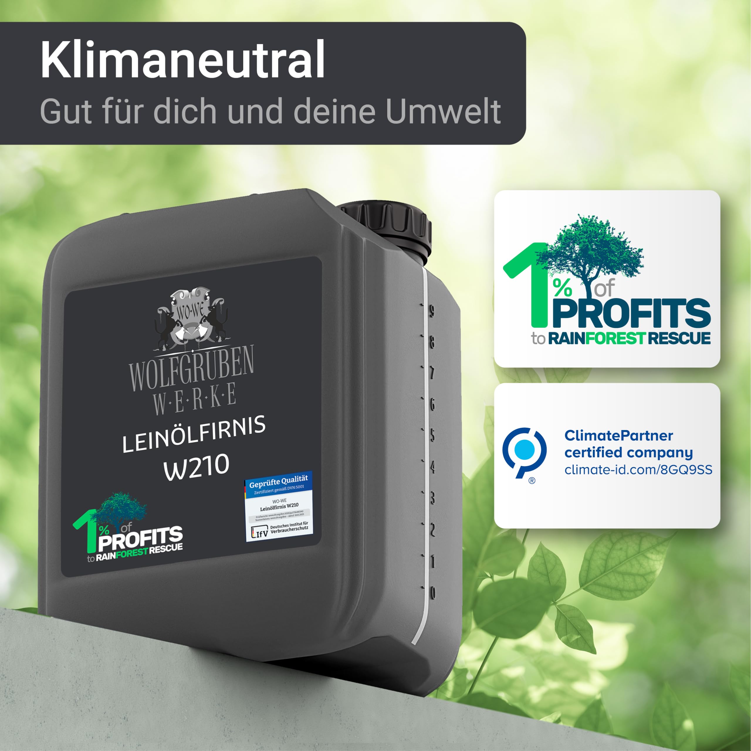 Leinölfirnis 5L Holzöl farblos Leinöl natürlicher Holzschutz Holzpflegeöl W210