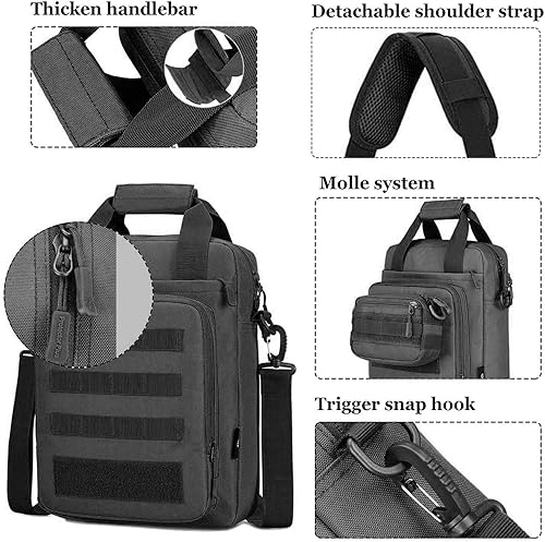 Miniatura 5 de CamGo Maletín táctico resistente bolso de mensajero de hombro militar ligero para hombre