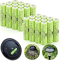 Vista 9 de Baterías recargables Ni-MH AA, batería precargada de alta capacidad Double A de 1.2V para luces solares de exterior (AA-1300mAh-12pack)