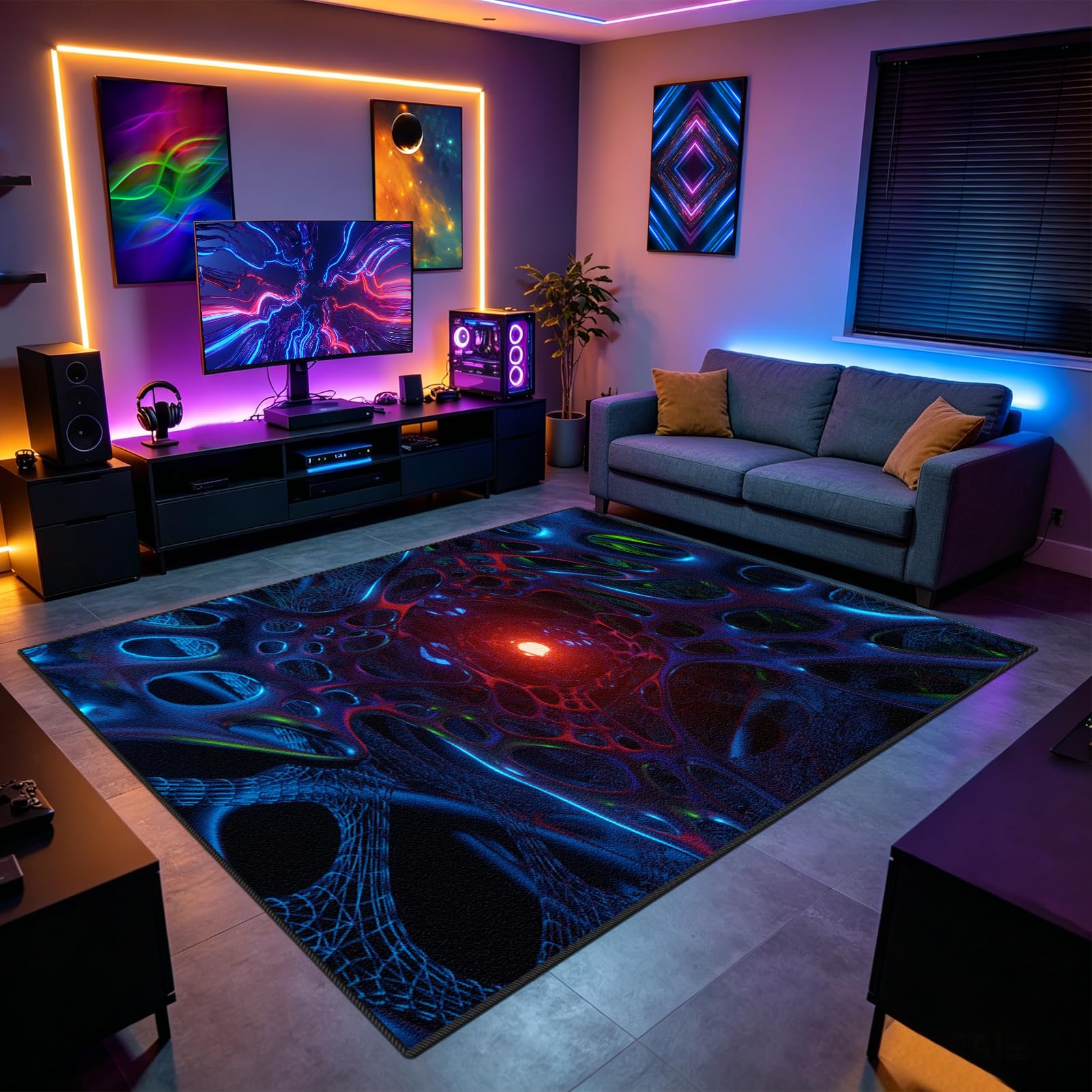 Mata do zabawy dla chłopca do pokoju chłopięcego 100 x 120 cm do pokoju zabaw dekoracja domu, zmywalna mata podłogowa do foteli do gier