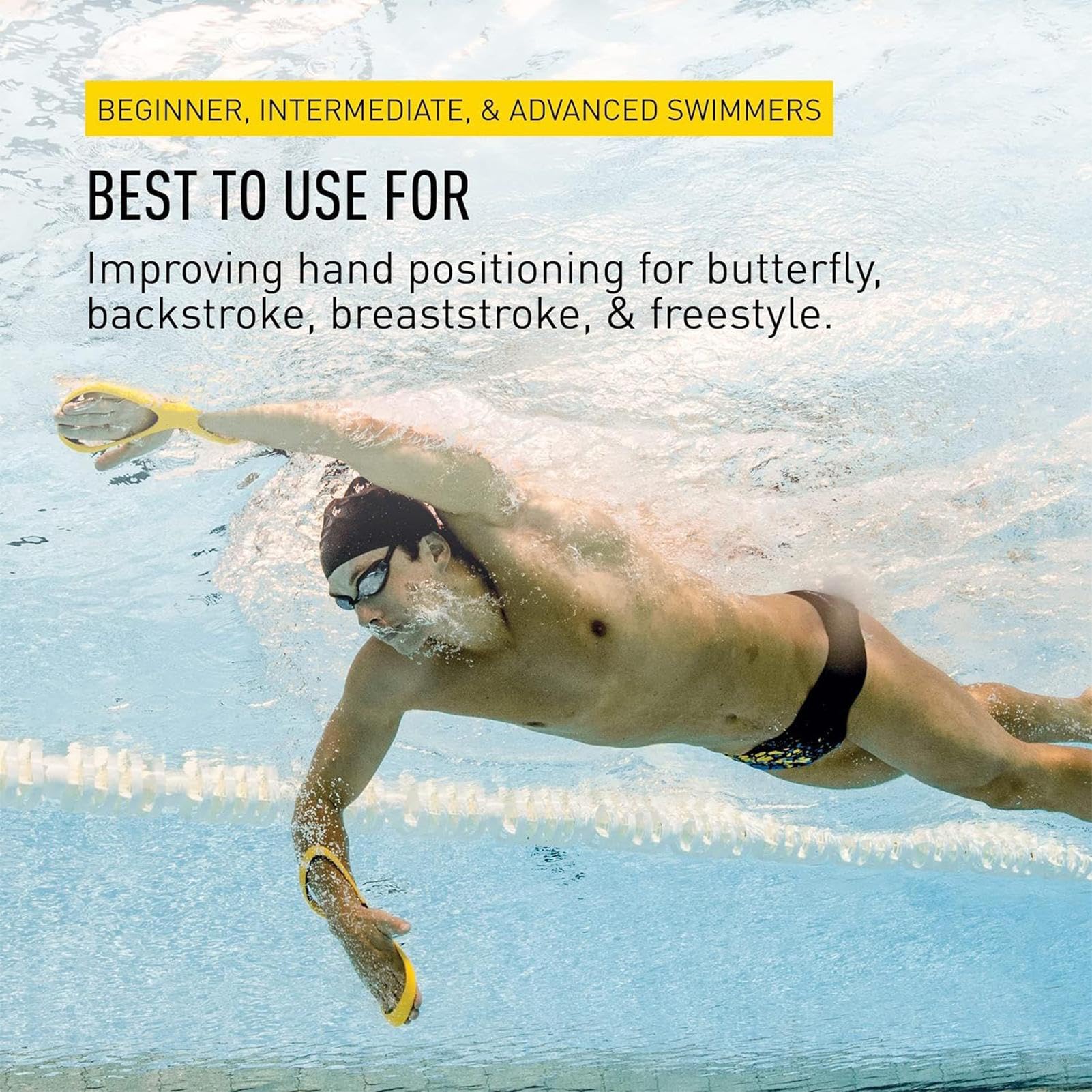 Schwimmflossen Erwachsene, Unterarm-Fulcrum-Trainingshilfe, 8-förmiges Ellenbogen-Ausrichtungswerkzeug, hoher Trainer, ideal für Rückenschwimmen, professionelle Lehrausrüstung, 29,9 x 10,5 x 1,2 cm