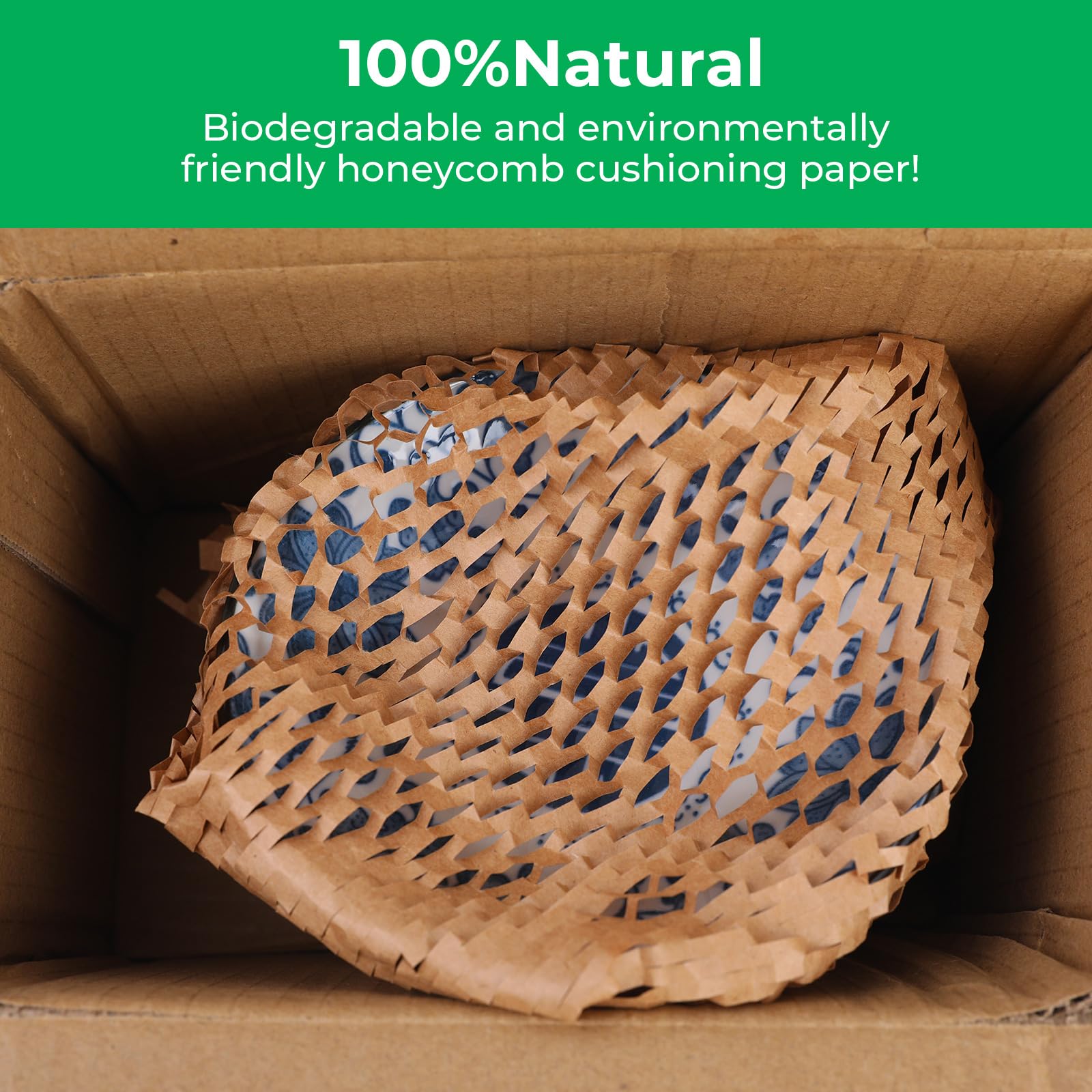 Hojas de papel de embalaje de panal de abeja, envoltura acolchada de burbujas para mudanzas, productos y regalos, material de embalaje de amortiguación reciclable, suministros de envío biodegradables