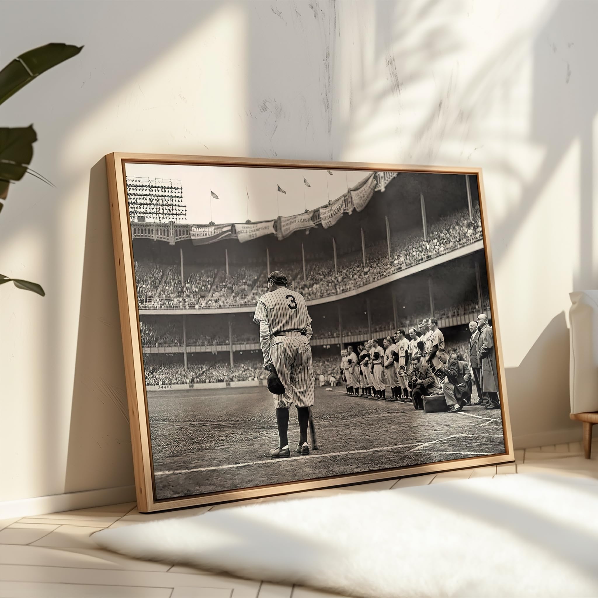 93年製·ベーブ・ルース額縁入り写真印刷 Amazon.co.jp: Poster Master Vintage The Babe Bows Out ポスター