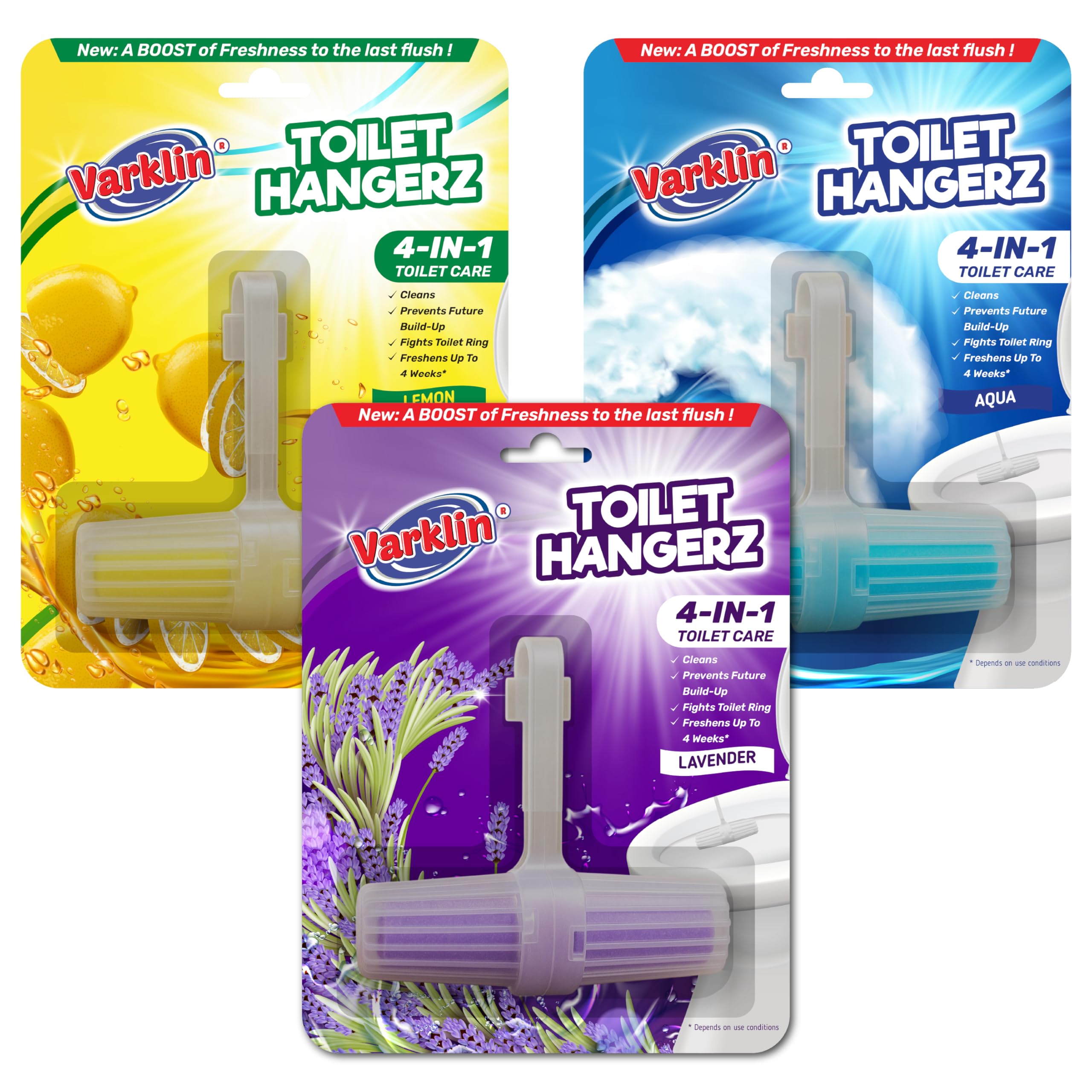 Toilet Rim Hangerz - Buy 2 Get 1 Free | Mix Fragrance Pack 3 | Automatic Bowl Cleaner | Refreshing Freshness for Clean Washroom | Easy-to-Use Toilet Cleaner | Lasts Upto 4 Weeks-picture-23