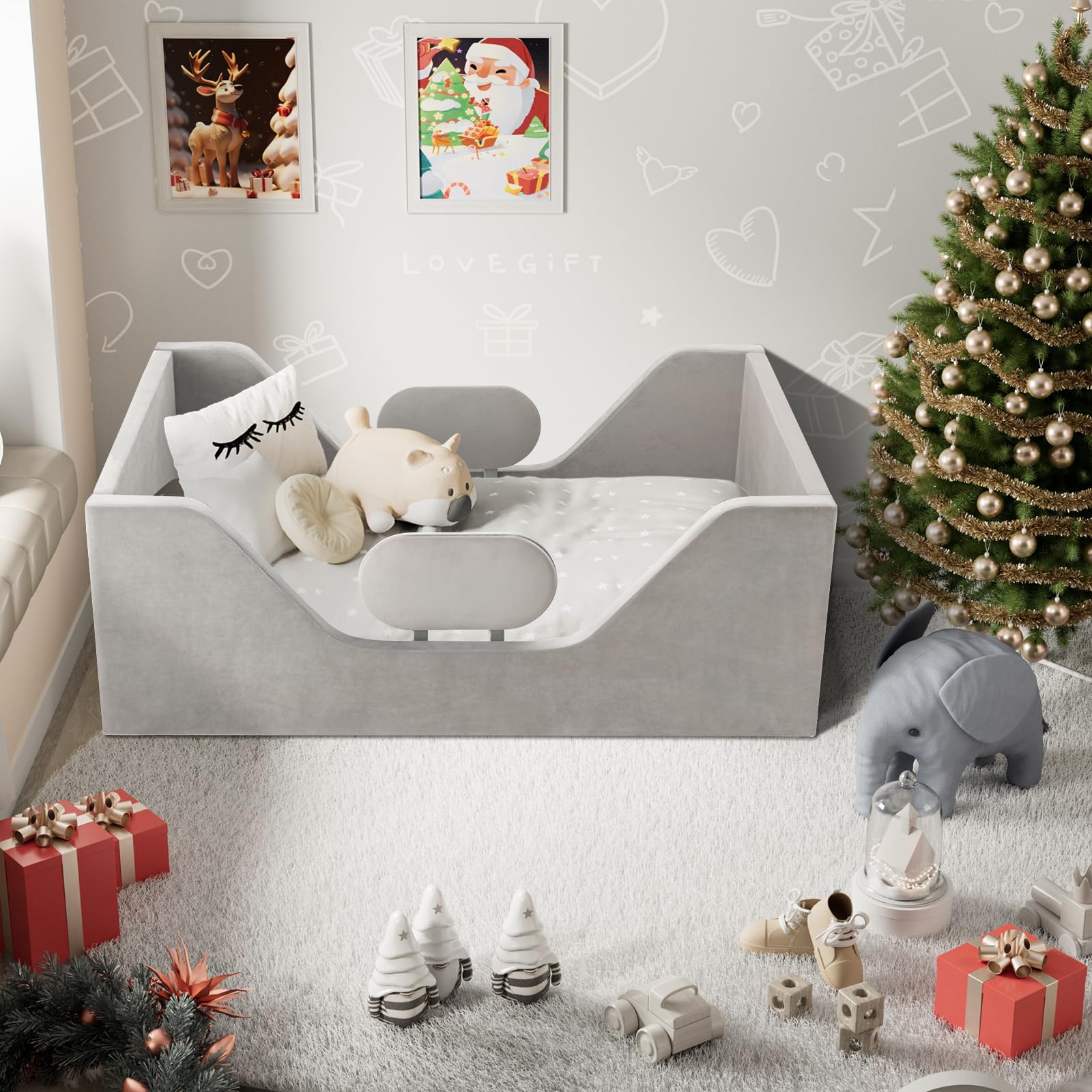 Harper & Bright Designs Kids Twin Bed Upholstered Daybed