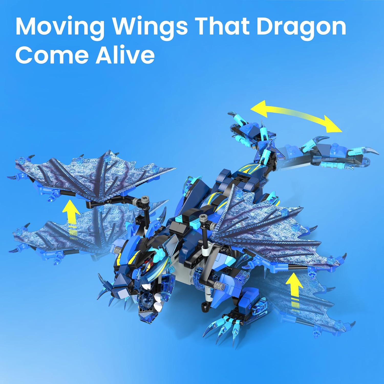 OASO Dragon Building Kit with Remote Control STEM Gifts for Boys Kids Ages 8-12, Coding Buildable Technic Toys for Birthday, Buildable 3in1 Models with 590 Pieces - Image 5