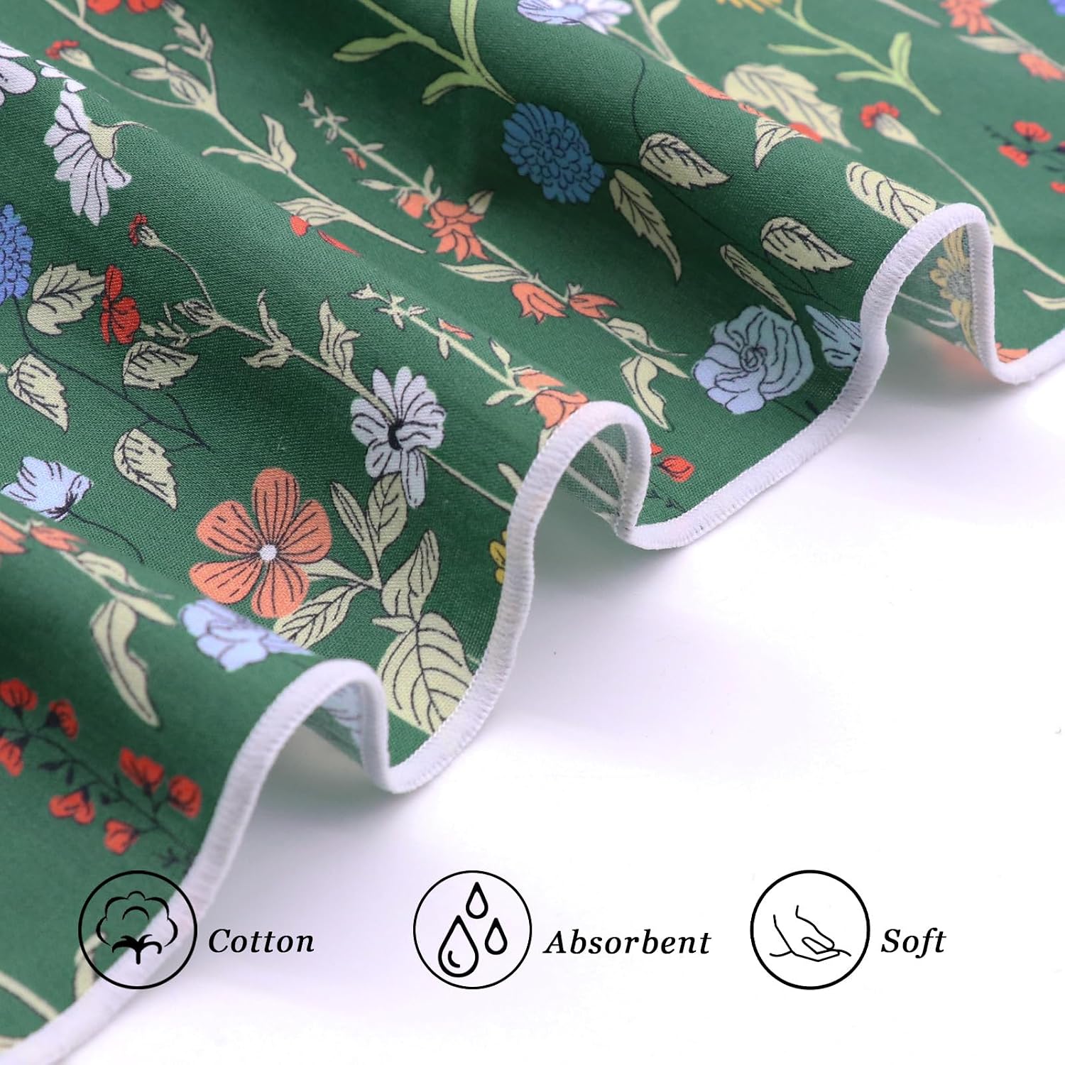 Cotton Bandanas for Men Women Head Scarf Flower Printed Bandana Headbands for Women Accessory Daily Party Office