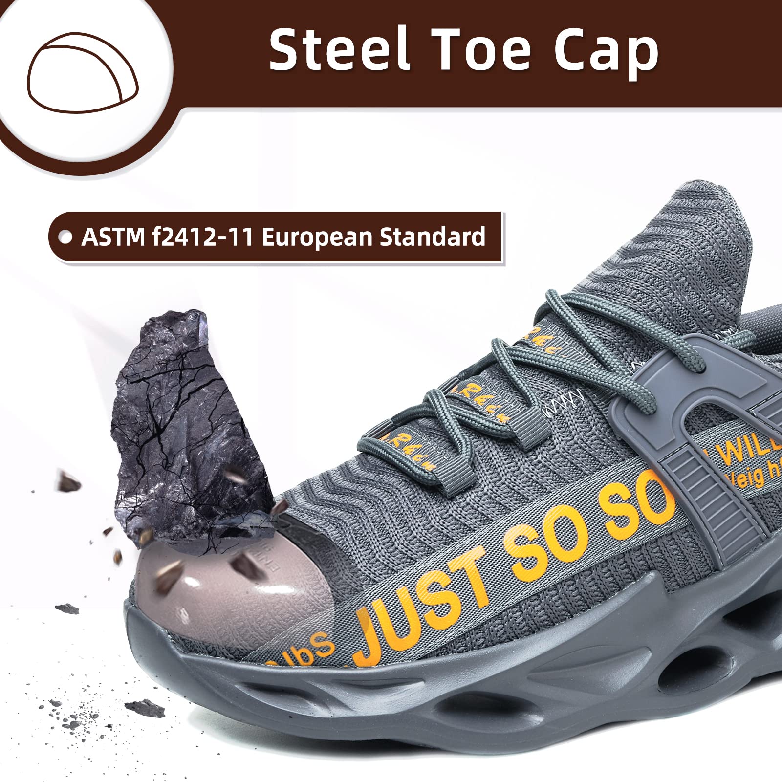 Snapklik.com : Steel Toe Shoes For Men Women Lightweight Slip On Safety ...