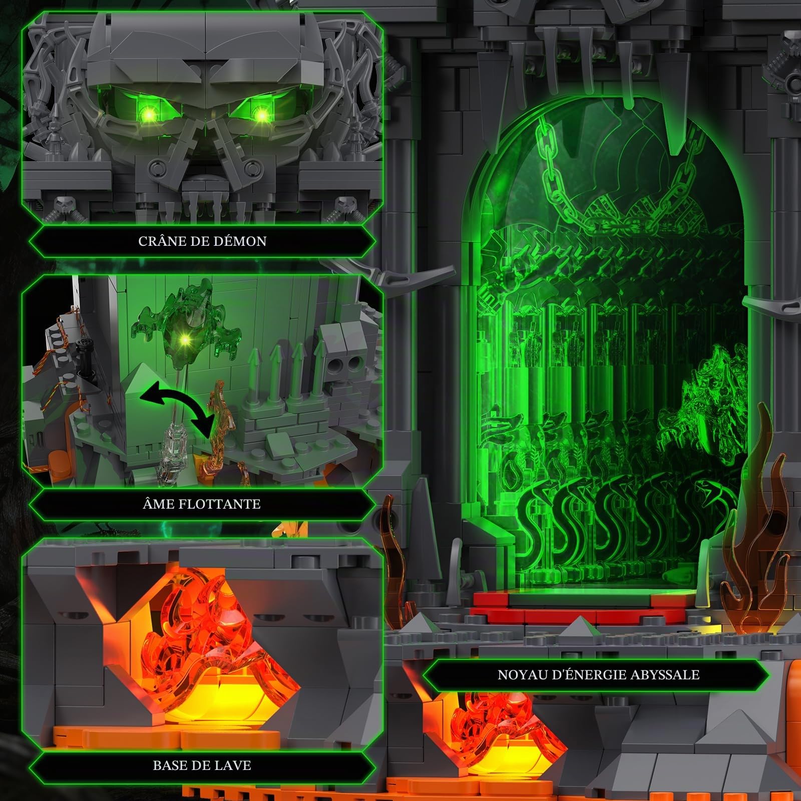 JMBricklayer Porte Ténèbres avec Effet Miroir Infini et Lumière Abyssale