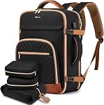 Large Carry On Travel Backpack: Flight Approved 40L Waterproof Personal Item Daypack for Women Weekender Bag fit 17inch Laptop Luggage Backpack Traveling Business with USB Port and 3 Packing Cubes