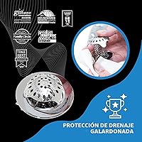 Vista 5 de TubShroom Protector de drenaje de bañera ultra revolucionario, colador, trampa, acero inoxidable, combo de acero inoxidable