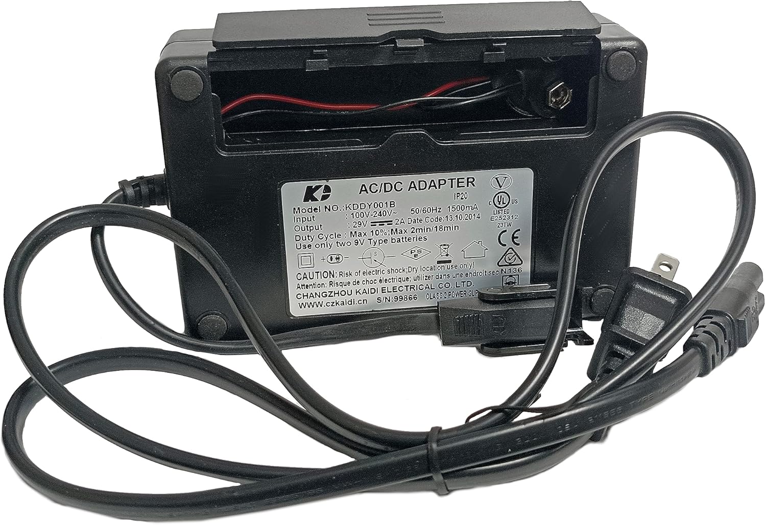 FR KD Kaidi Power Supply KDDY001B with label and connectors visible