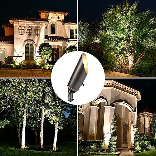 Miniatura 7 de Focos LED para exteriores, iluminación de paisaje 106  Foco de latón macizo, luces LED para patio, luces de paisaje de seguridad para hermoso,