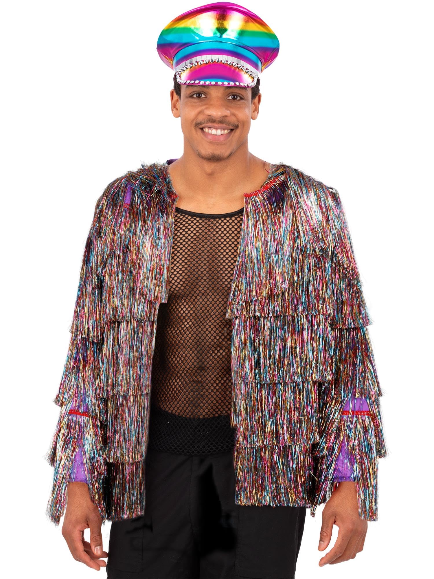 Fever Women's Tinsel Festival Jacket Rainbow Dreams