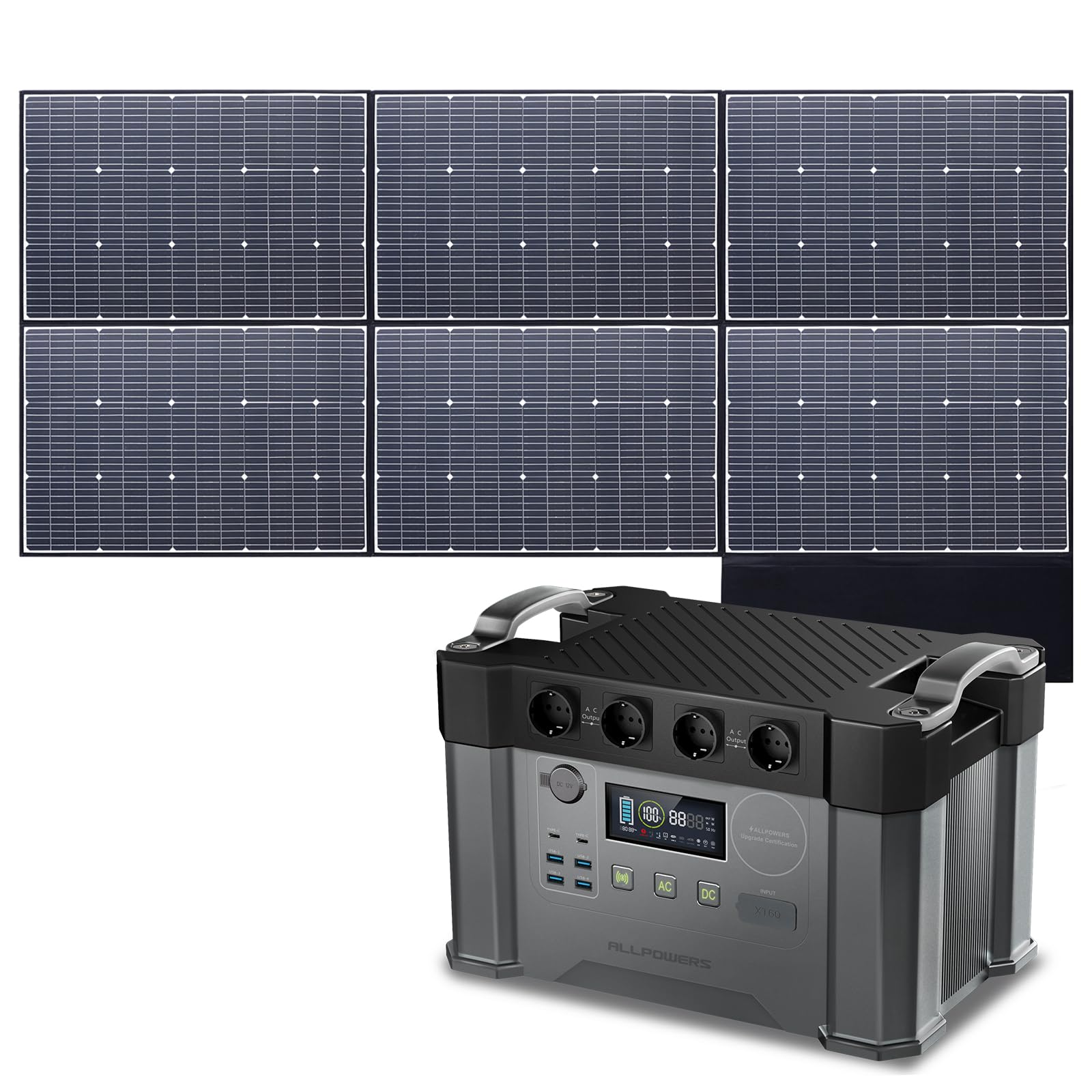 ALLPOWERS 2400W Estación de energía portátil S2000 Pro batería portátil LiFePo4 de 1451Wh generador solar de salida de CA 4x2400W con MPPT y SAI＜15ms — view 13