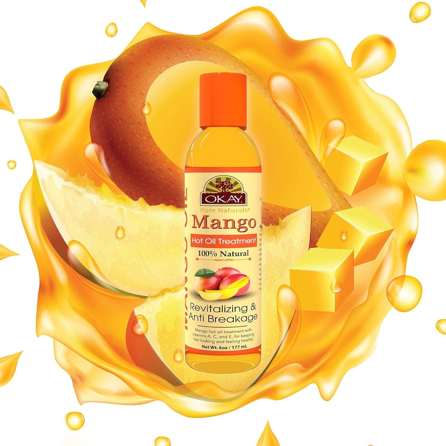 OKAY | Mango Hot Oil Treatment | For All Hair Types & Textures | Prevents Breakage | Improves Hair Appearance | Free of Silicone & Paraben | 6 oz : Everything Else