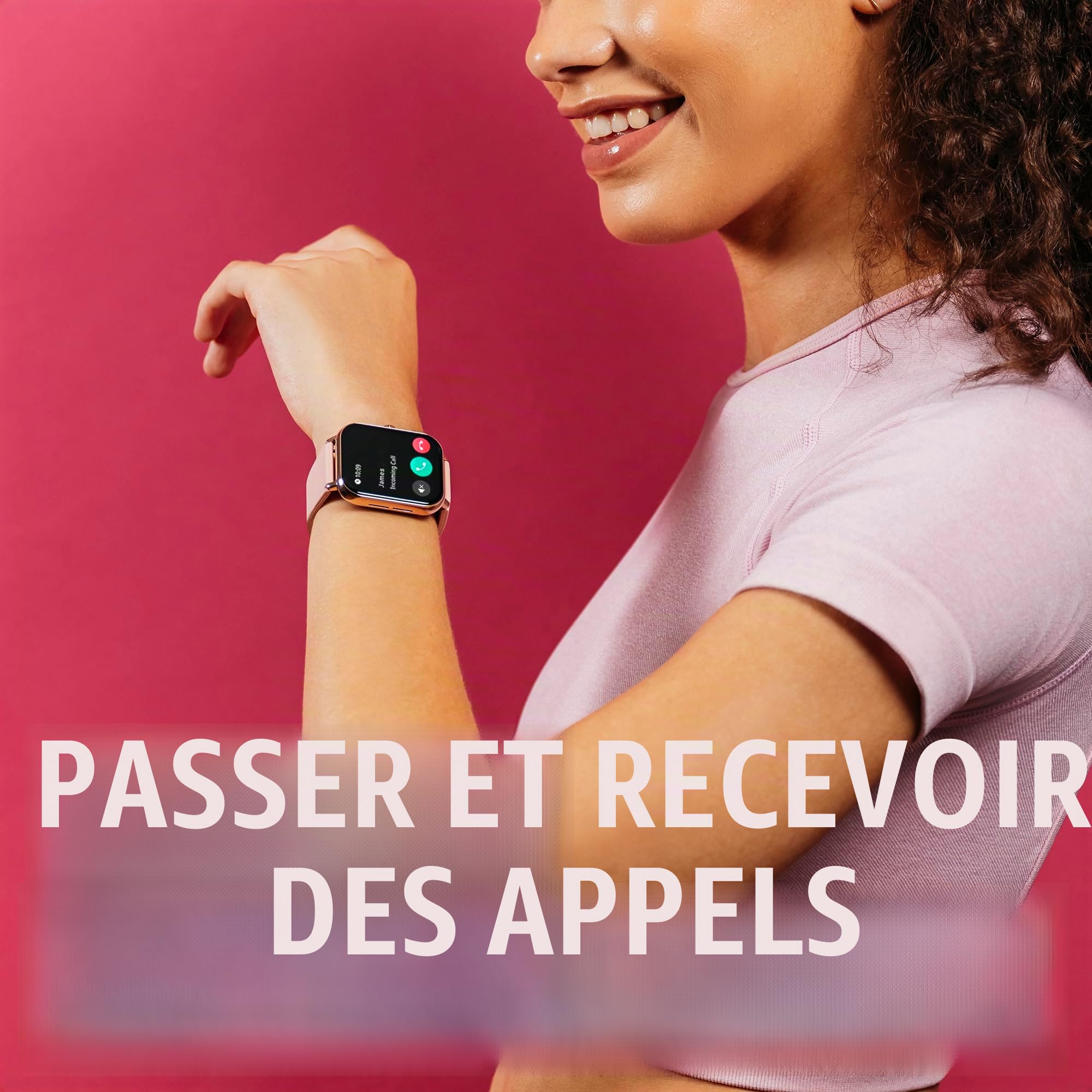 Reflex Active Montre Intelligente Fitness Série 23 Plaqué Or Rose Bracelet Rose