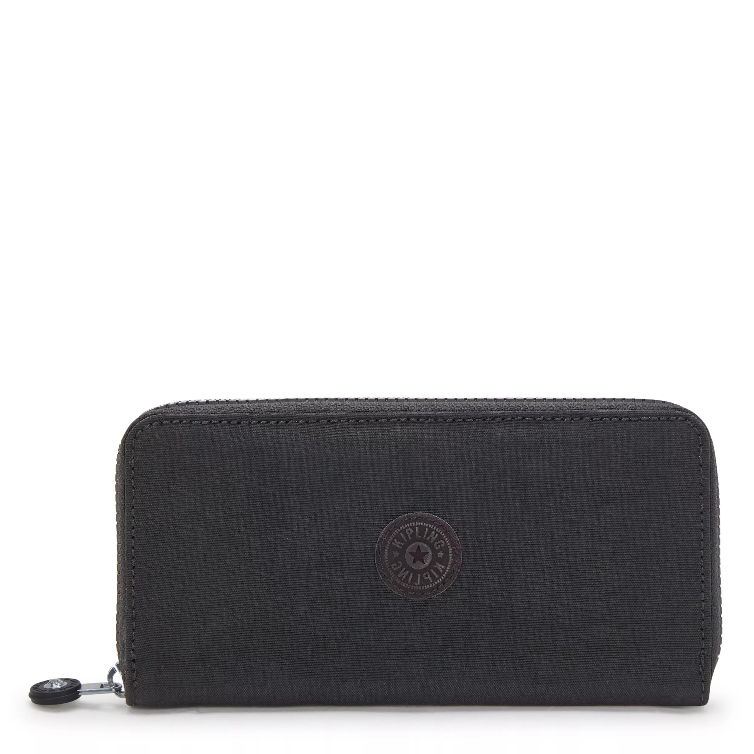 Kipling Money World - Cartera Negra Negra, 7.75 Pulgadas de Largo x 4 Pulgadas de Alto x 0.75 Pulgadas de Profundidad