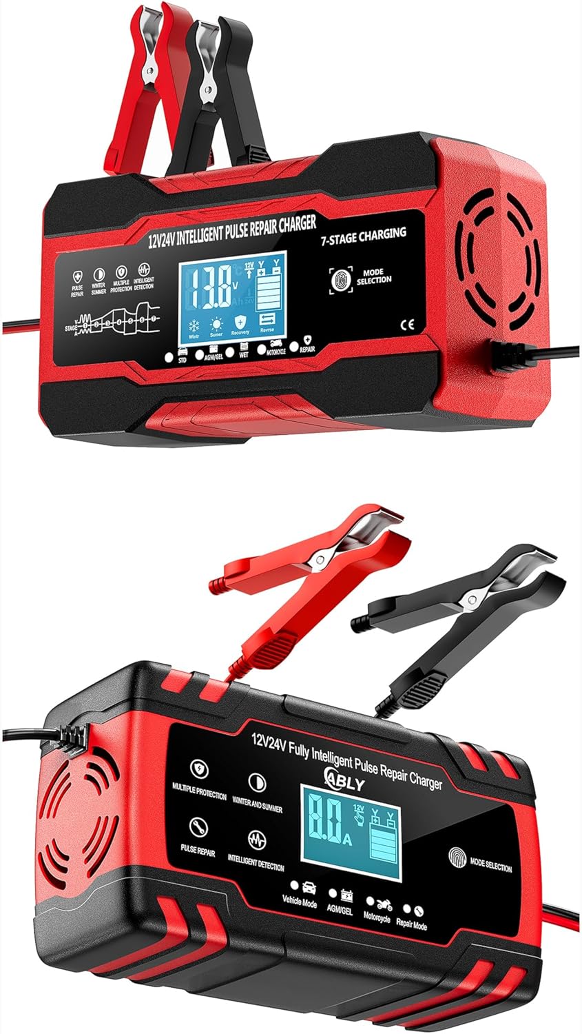 ABLY 8Amp Battery Charger + 10Amp Battery Charger, 24V