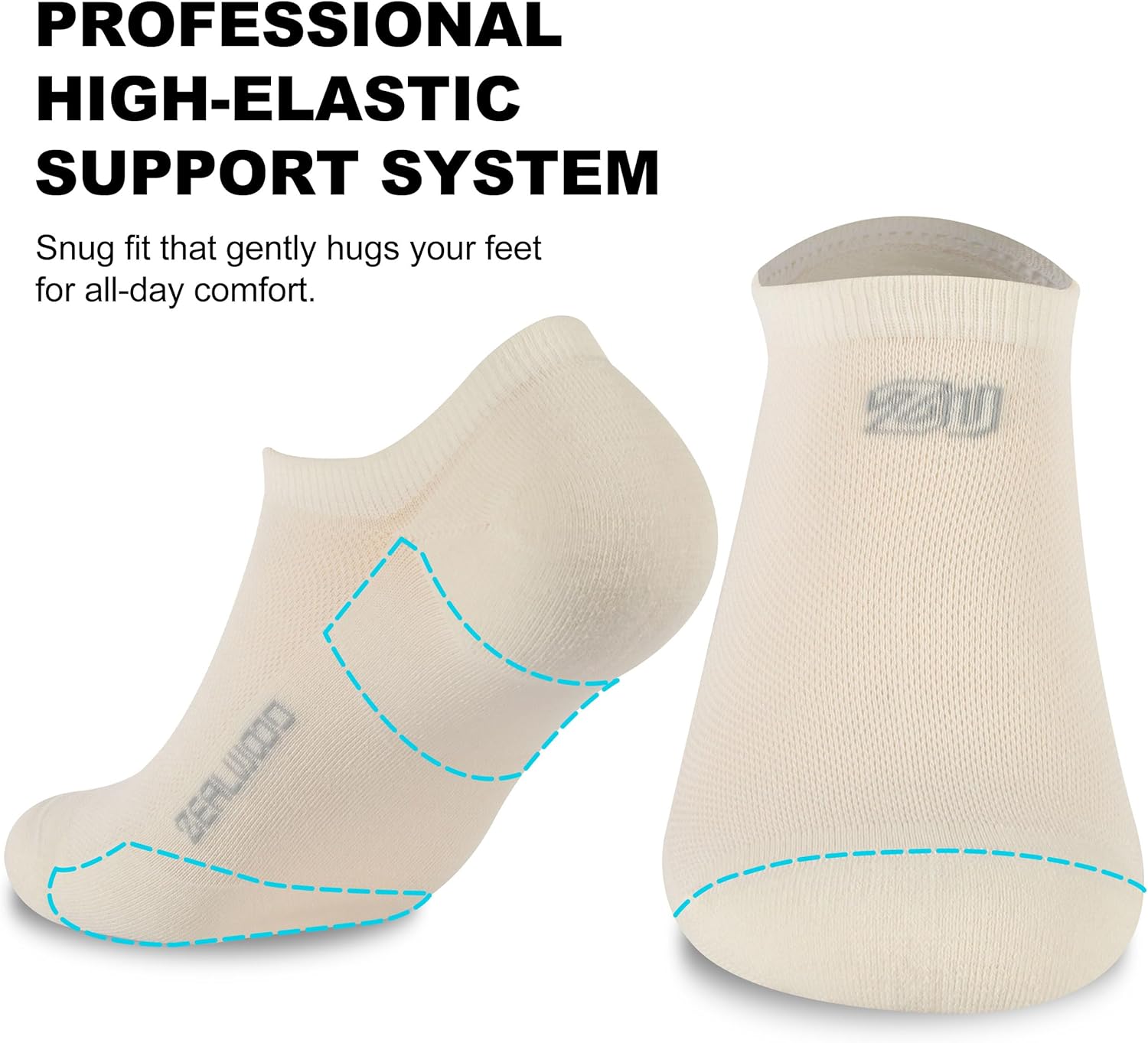 ZEAL WOOD Merino Wool/Bamboo No Show/Ankle/Crew Athletic Socks Running Golf Tennis Hiking Socks,1/3 Pairs - Image 4