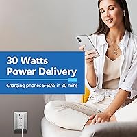 Vista 5 de LIDER Expansor de sobretensión de 6 salidas con PD-36W USB tipo A/C, carga rápida, protector de sobretensiones de hasta 1500J con indicador LED