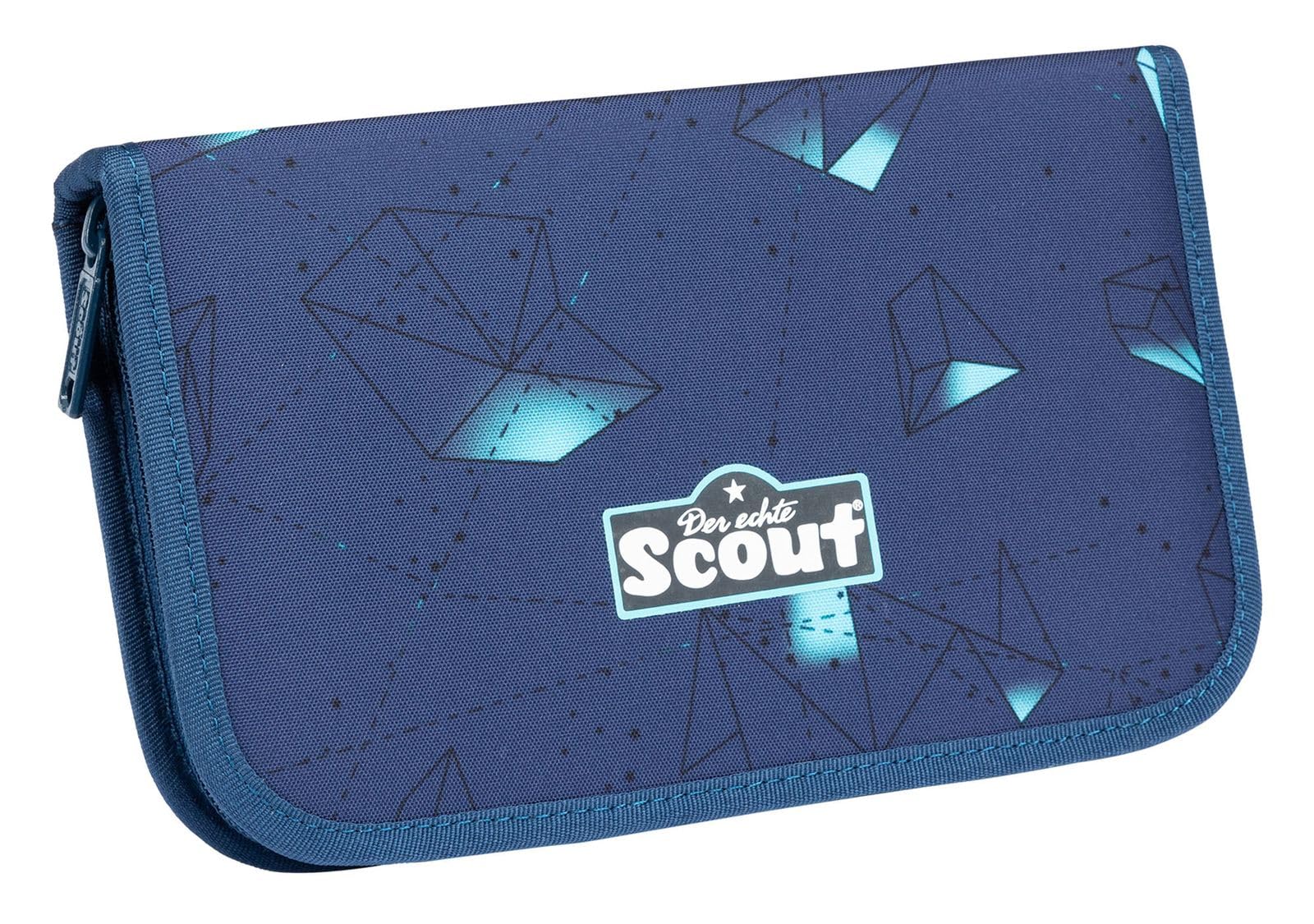 SCOUT Schulranzen LED Sunny II Set 5-teilig Pegasus dunkelblau