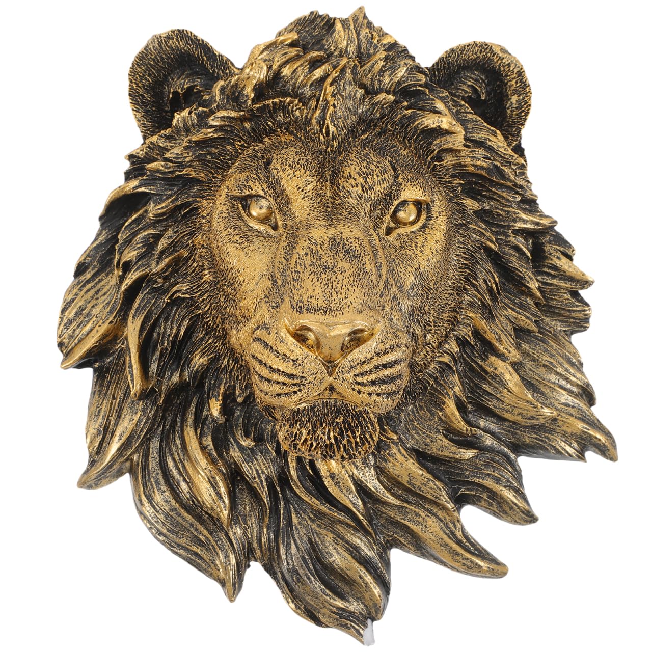 Veemoon Décoration murale en résine - Tête de lion en résine - Décoration murale - Décoration pour salas de casa