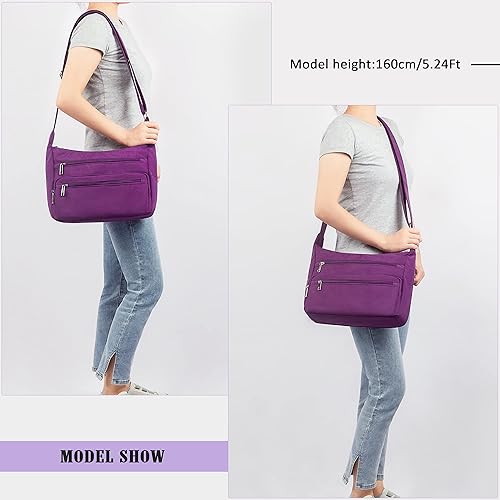 Miniatura 2 de VOLGANIK ROCK - Bolso RFID para mujeres, de tela, nailon, con múltiples bolsillos, para viaje