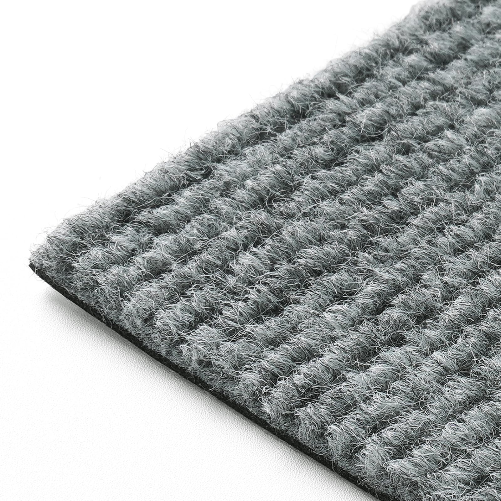 FunStick 30 Pcs Self Adhesive Carpet Floor Tiles Peel and Stick Carpet Squares with Padding Attached 12"x12" Non Slip Washable Grey Carpet Tiles for