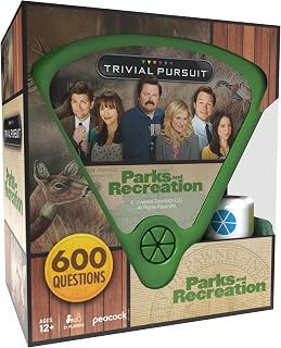 Trivial Pursuit Parks and Recreation, Trivia Game from Parks and Recreation TV Series, 600 Questions & Die in Travel Container, Officially Licensed Parks and Recreation Merchandise & Collectible