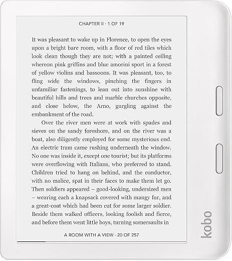 Kobo Libra 2 | eReader | 7” Glare Free Touchscreen | Waterproof | Adjustable Brightness and Color Temperature | Blue Light Reduction | eBooks | WiFi | 32GB of Storage | Carta E Ink Technology | White