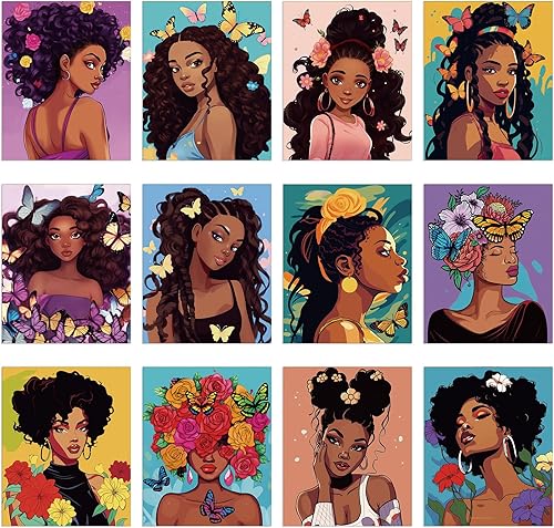 Ctosree 12 lienzos predibujados para pintar para adultos y niños, lienzos preimpresos a granel de 8 x 10 pulgadas, juego de lienzos de fiesta de