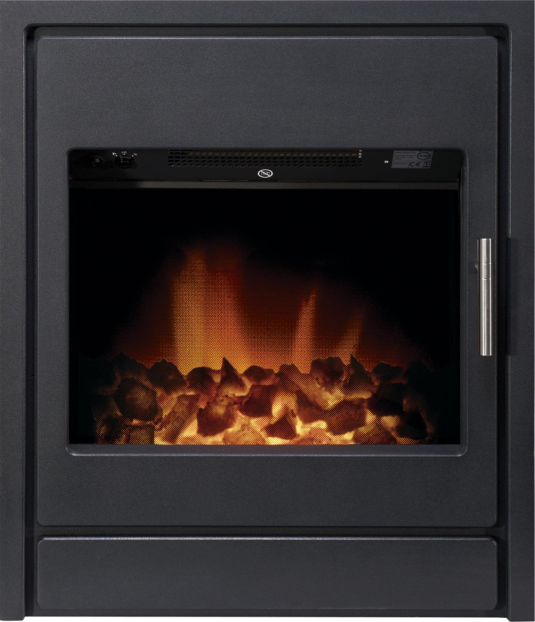 Adam Black Acantha Alta Electric Inset Stove In With Remote Control