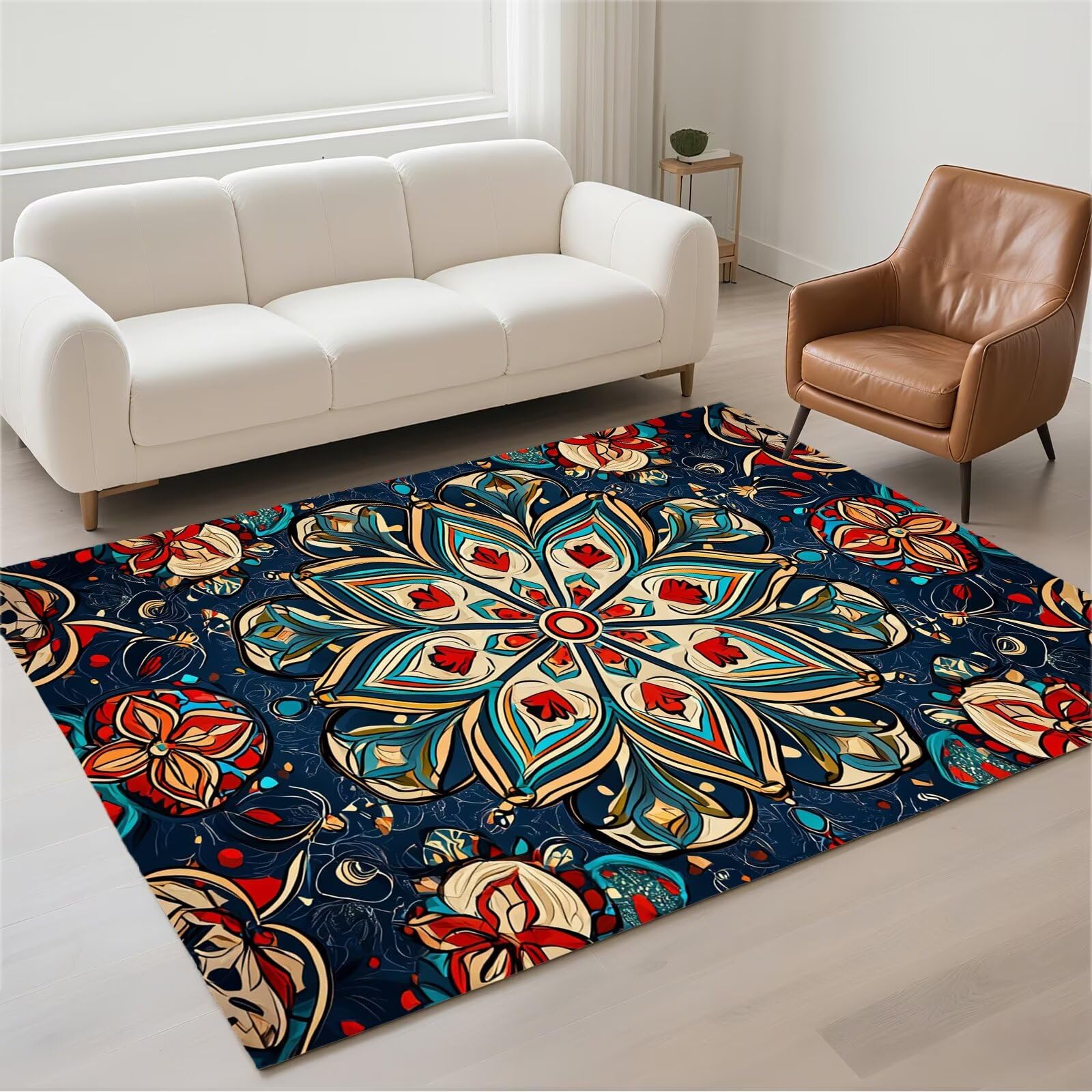 Tapis moderne lavable 120x180cm doux et antidérapant pour protéger votre salon