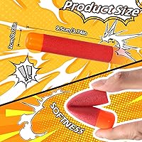 Vista 2 de EKIND Dardos de espuma de 3.7 in compatibles con Nerf Elite Mega Series 36-Dart Refill Pack (rojo)