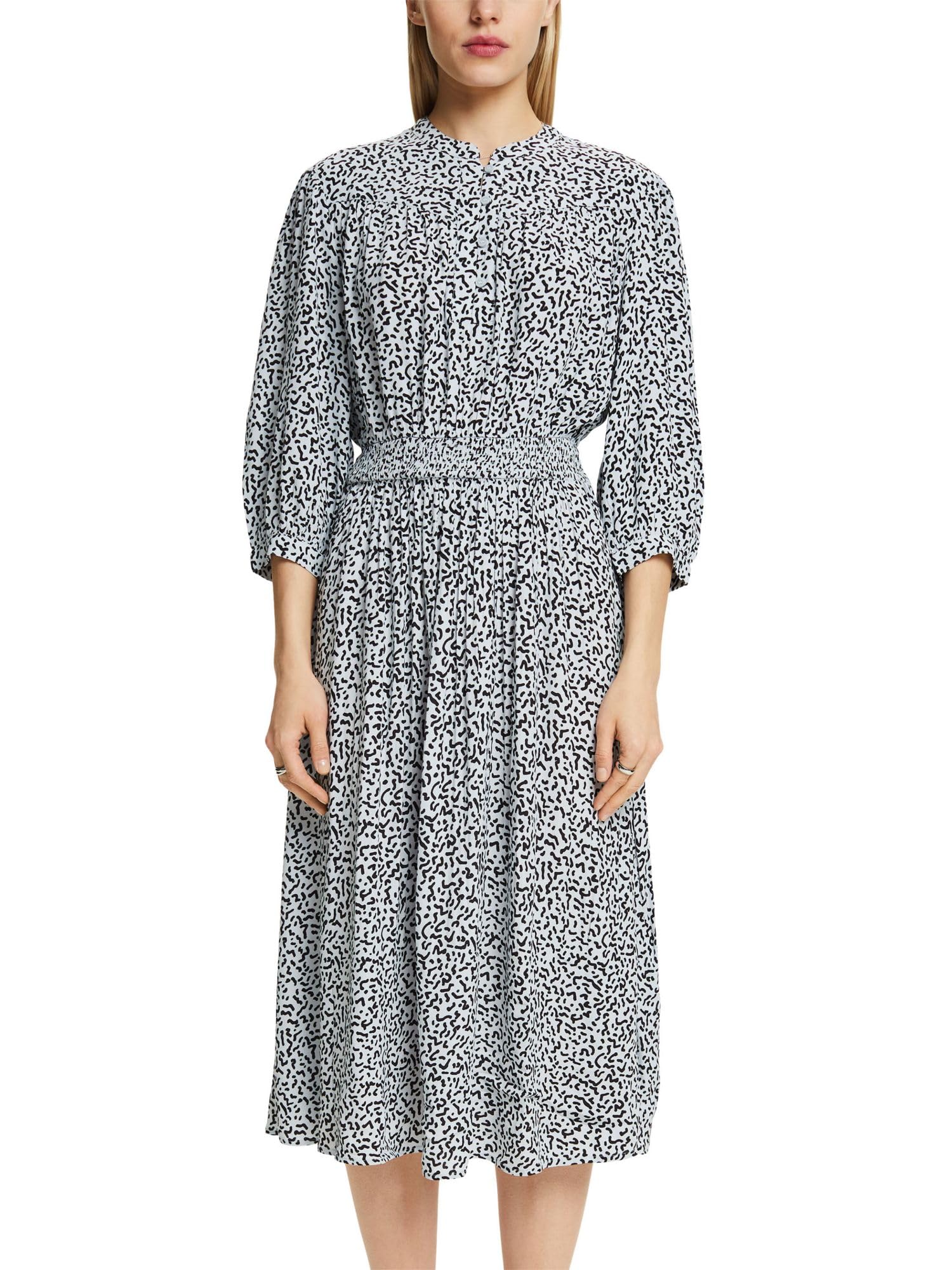 ESPRIT Women's 014ee1e318 Dress, 444/Light Blue 5, 10