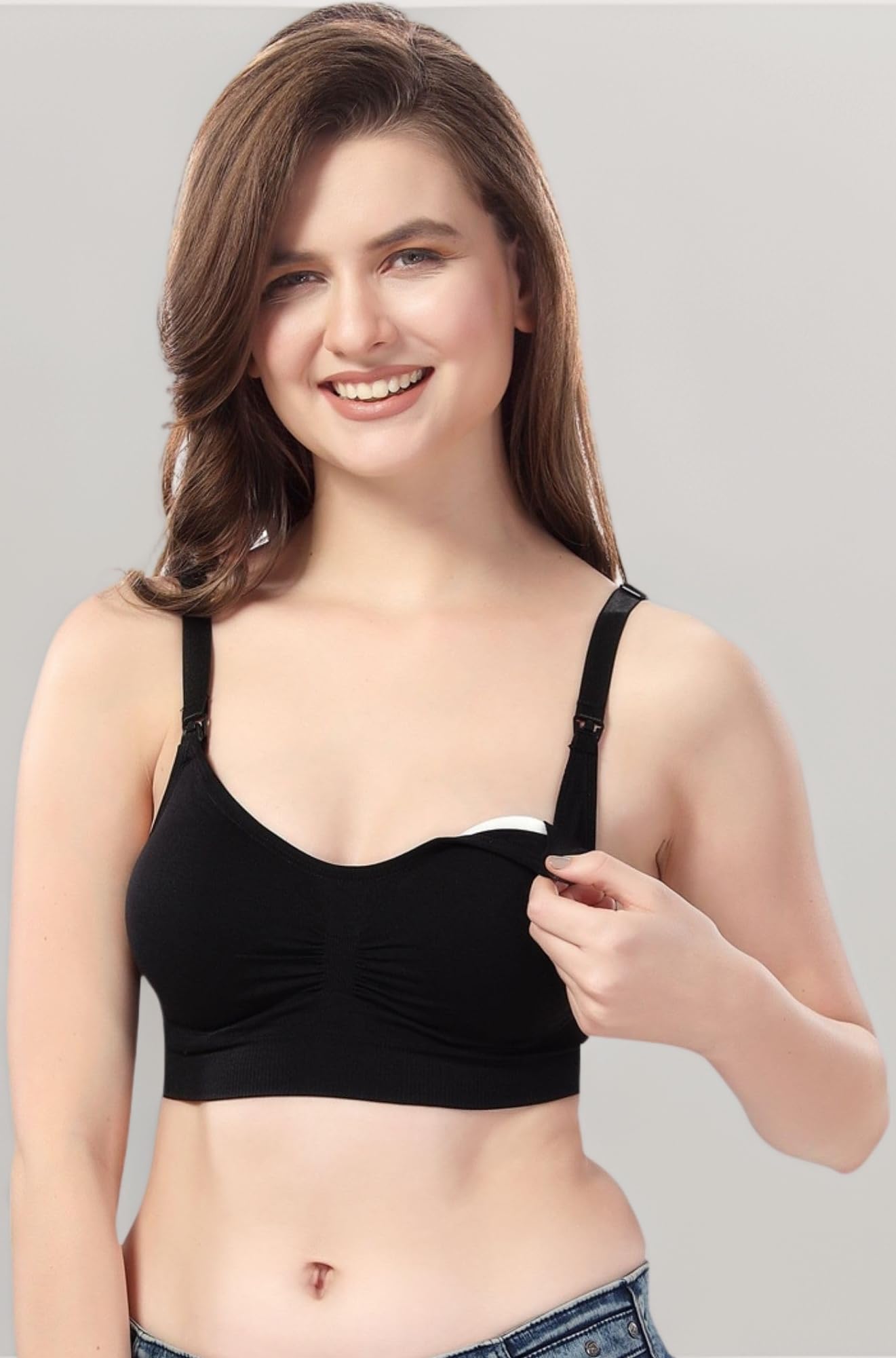 Fabme Women's Cotton Padded, Non-Wired, Nursing Bra - Pack of 1