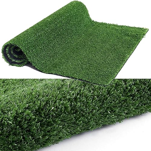 Goasis Lawn - Alfombra de césped artificial de 2 x 9 pies (18 pies cuadrados) para interior y exterior, césped sintético para jardín