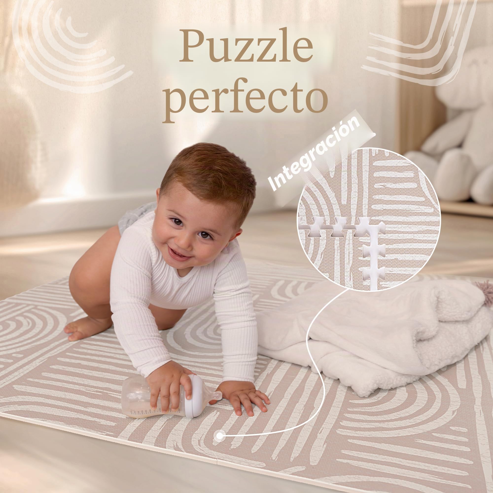 Alfombra Bebe 170x122 cm – Alfombra Infantil acolchada y antideslizante de EVA, Colchoneta Bebe Suelo decorativa y fácil de limpiar, Tapete Actividades Bebe seguro para tiempo boca abajo | Co-Toddlery