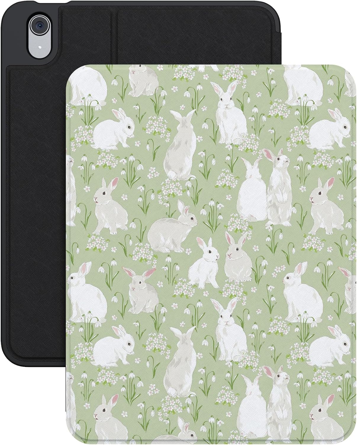 Casely iPad 10.9" (10th Gen / A16) Case | Hop to it | Green Bunny