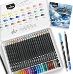 Castle Arts Themed 24 Colored Pencil Set in Tin Box, perfect colors for Seascapes. Featuring quality, smooth colored cores, superior blending & layering performance achieving great results