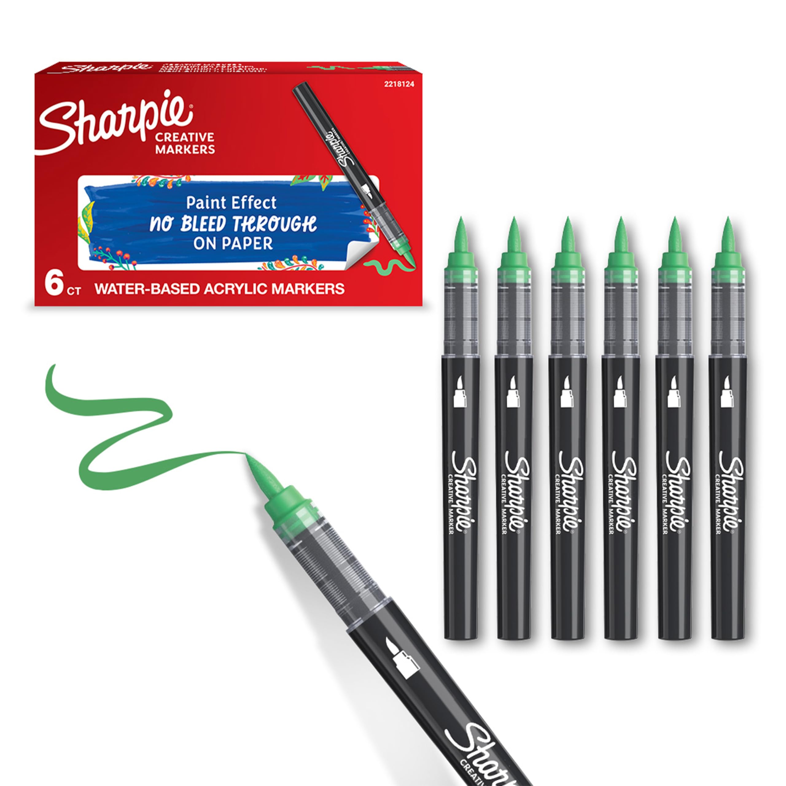 SHARPIE Akrilik markör, Fırça uç, Zümrüt yeşili