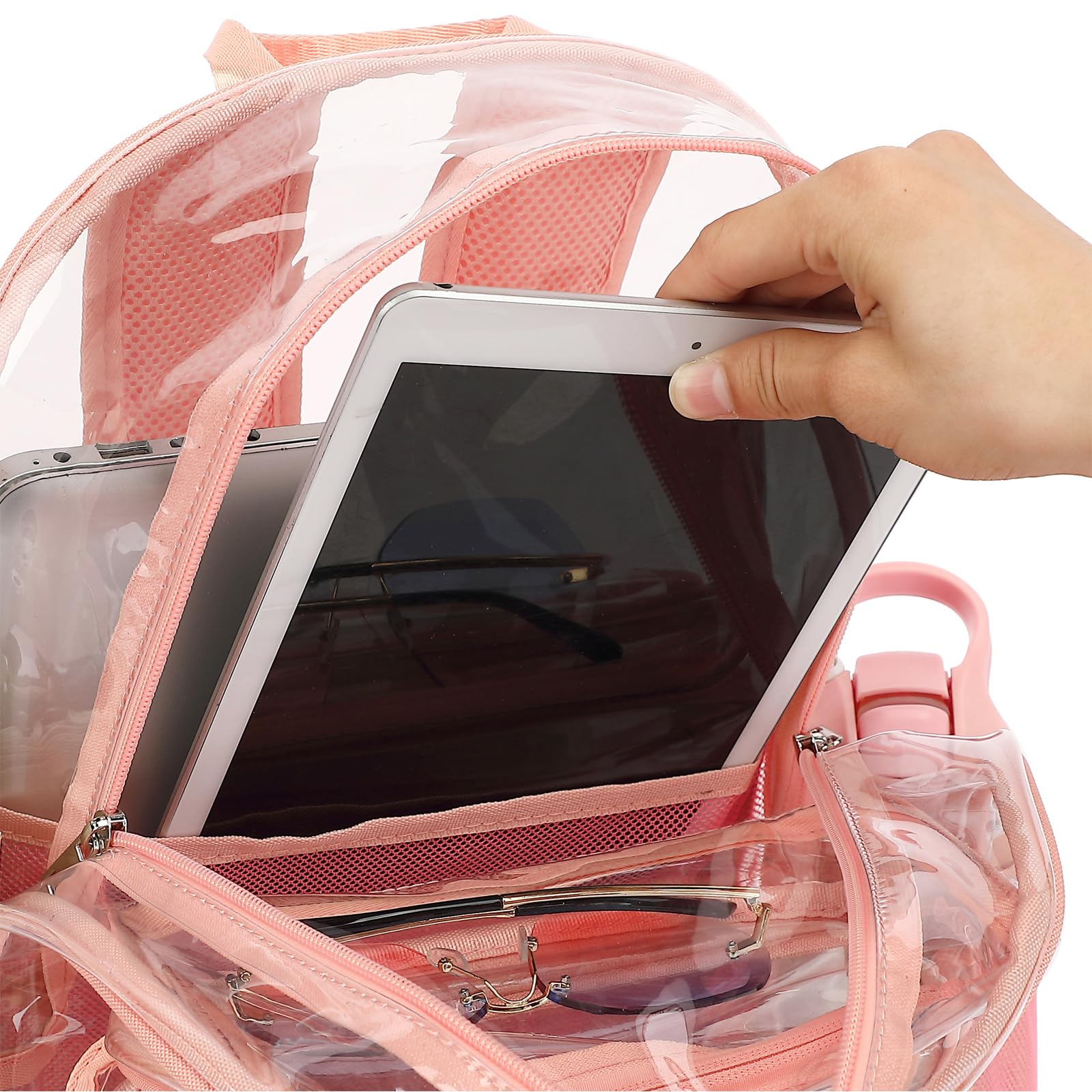 Mochila escolar transparente para niñas y niños, PVC resistente, transparente, para niños, mujeres y hombres