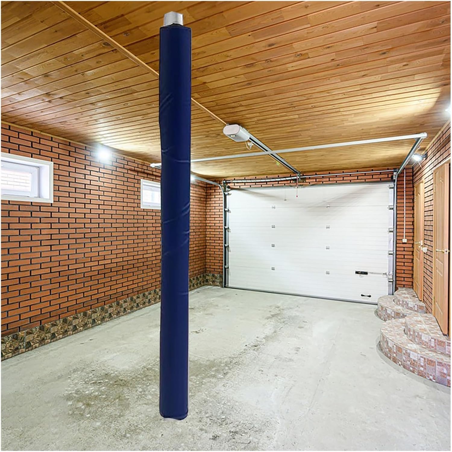 All-Weather 8" Round Pole Padding for Gym/Garage/Basement - Durable Anti-Collision Wrap Covers for Safety & Protection, Essential Pole Padding for Sports Facilities