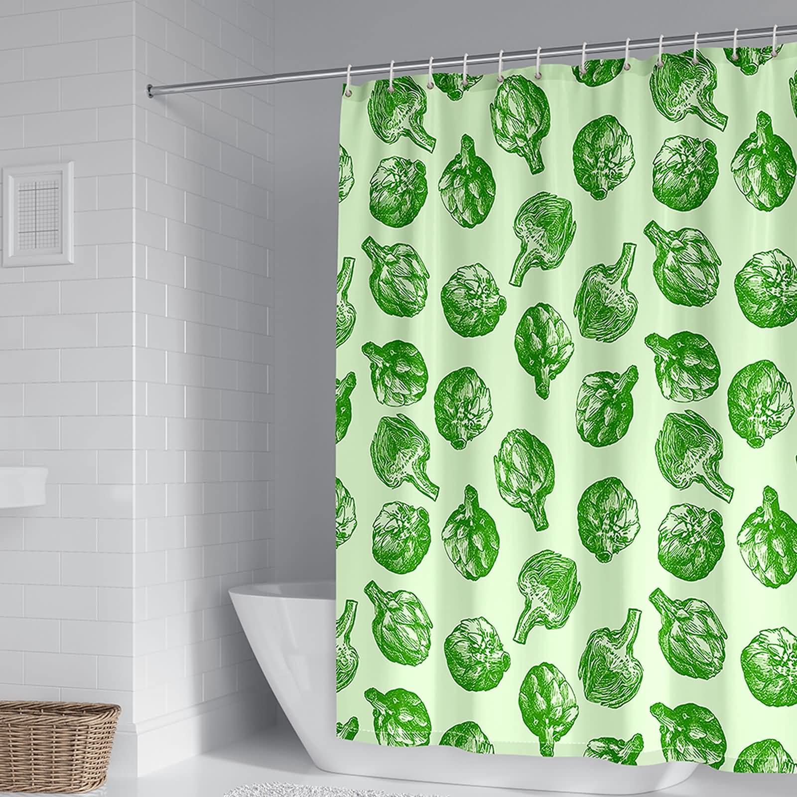 Rideau de douche anti moisissure 150x200 lavable en polyester avec crochets KnSam